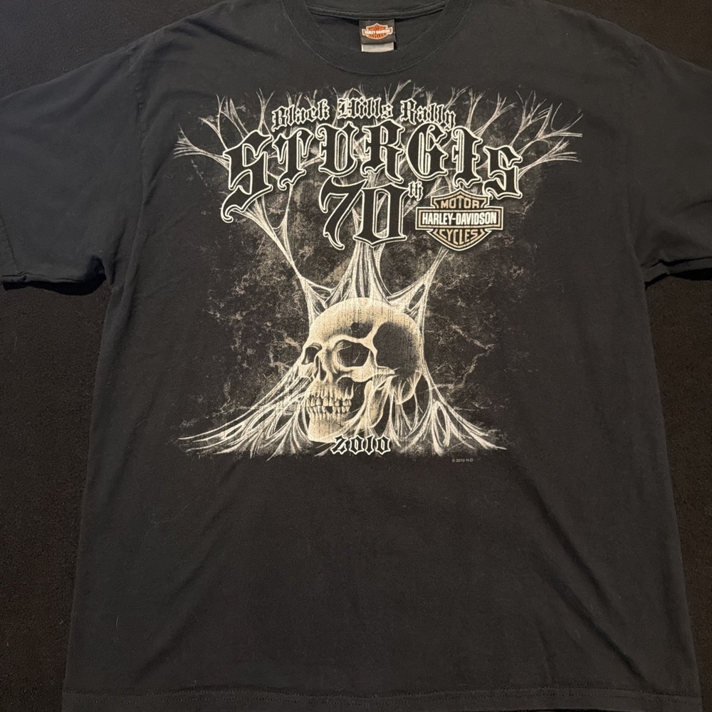 Harley Davidson 70th Anniversary Sturgis Skull South Dakota Men's XL